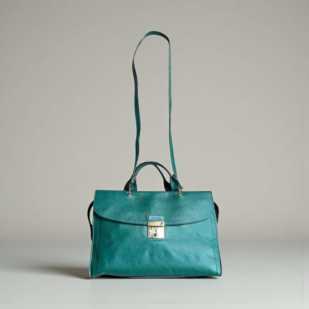 Marc Jacobs Teal Leather Satchel